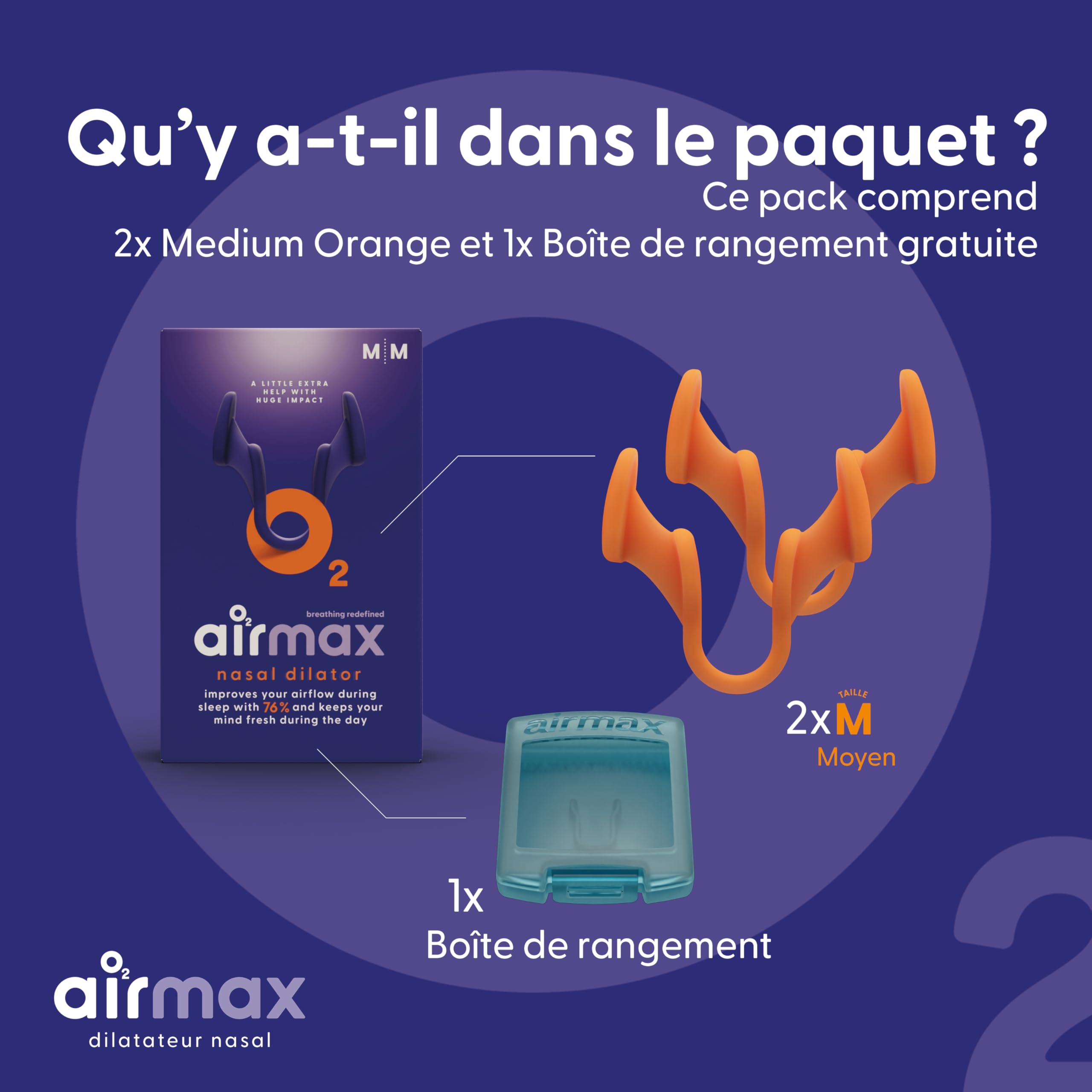 Airmax Classic écarteur nasal taille M 2 pièces