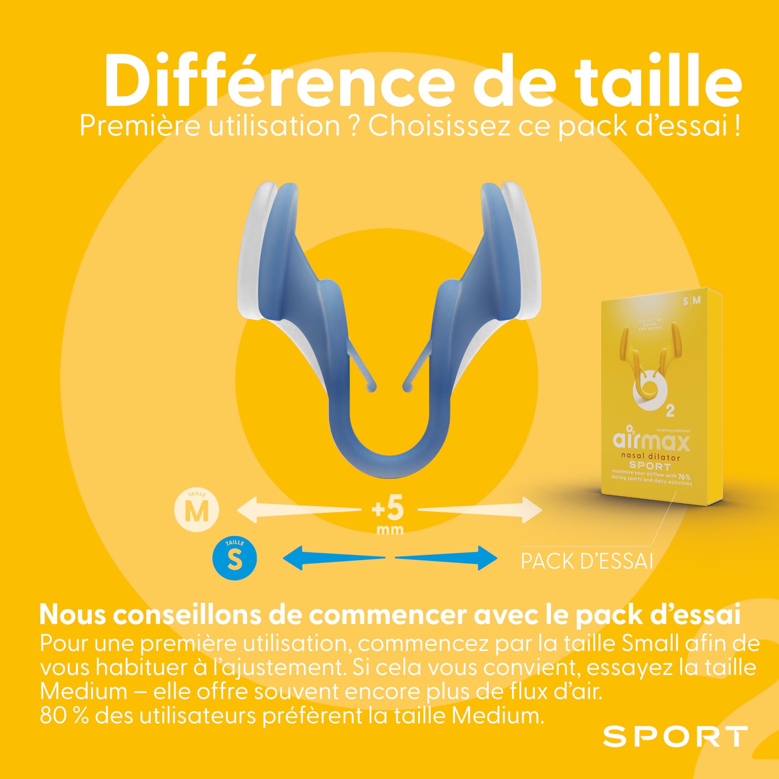 Airmax Sport écarteur nasal pack essai 2 pièces sport