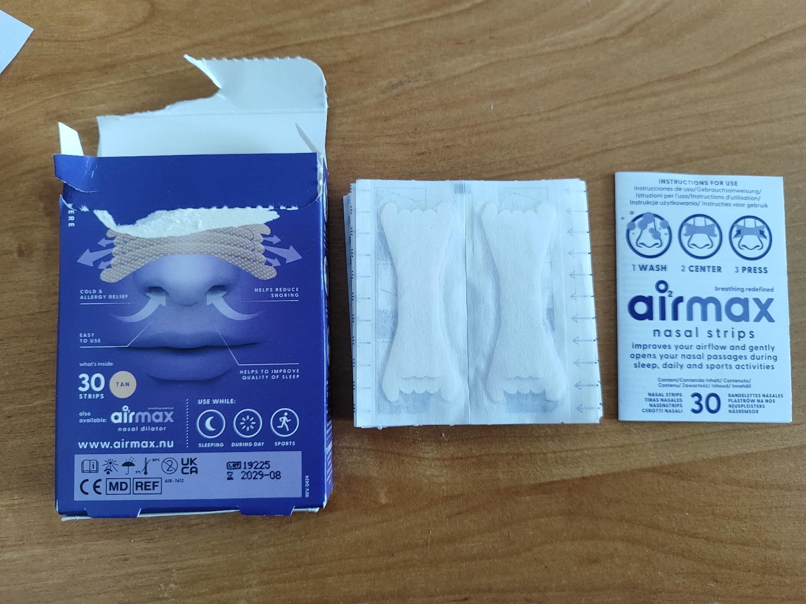 Airmax Nasal Strips bande nasale beige 30 bandes