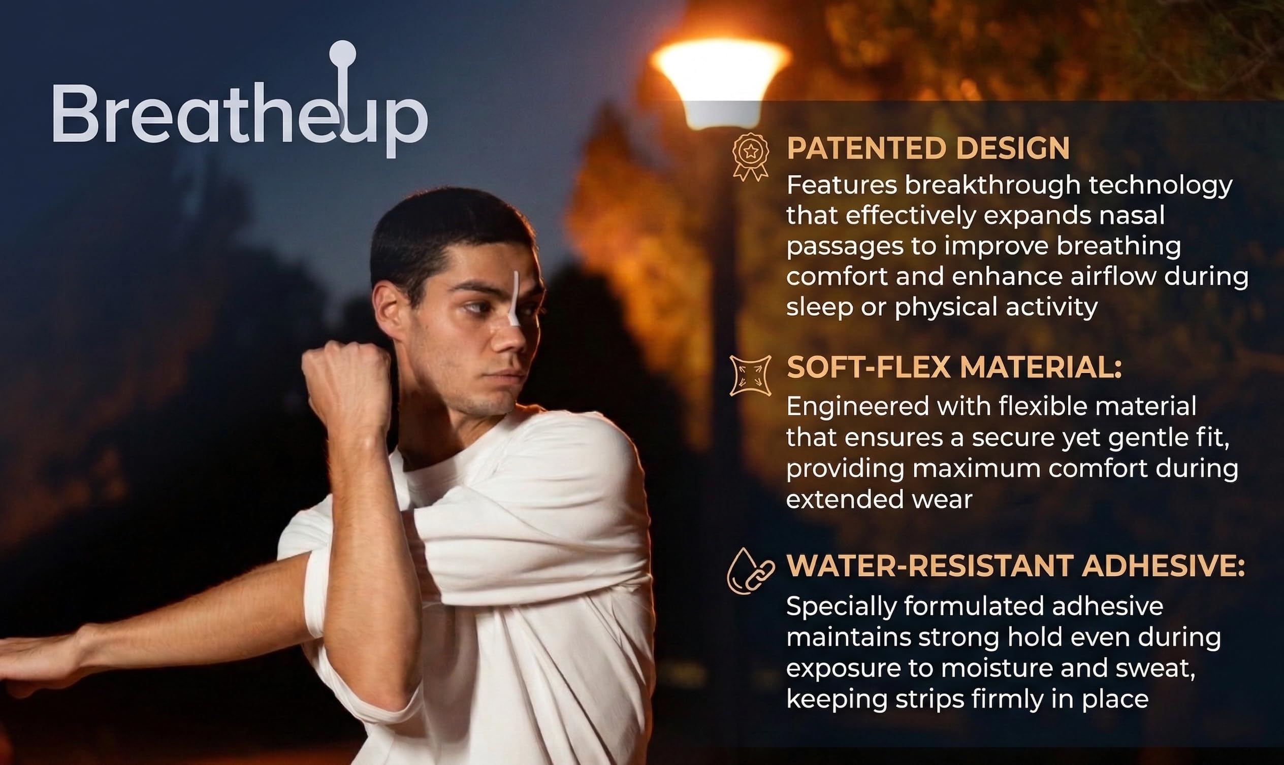 BreatheUp Next Generation bandelettes nasales transparentes x30