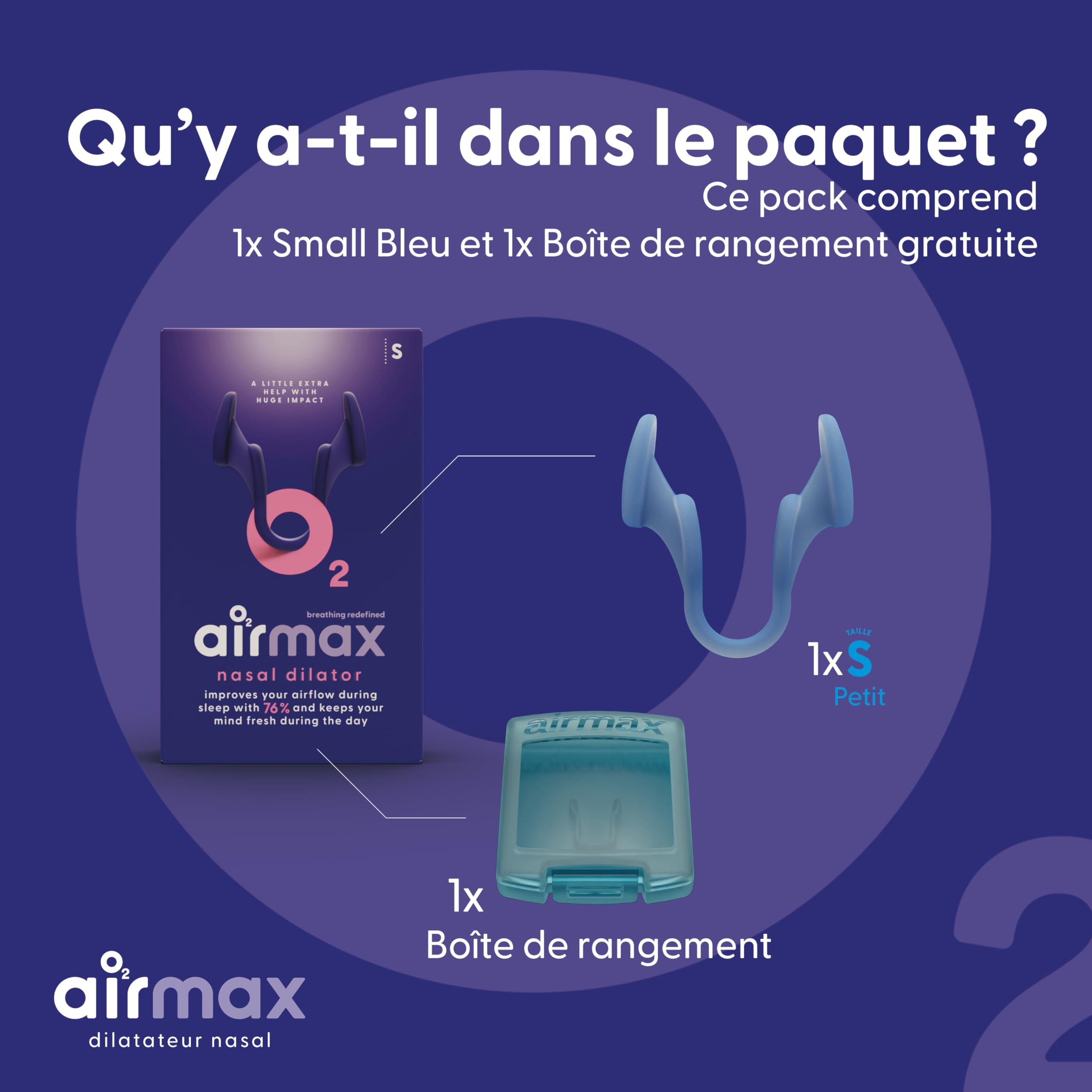 Airmax Classic Dilatateur Nasal Taille S Bleu Pack 3 Mois