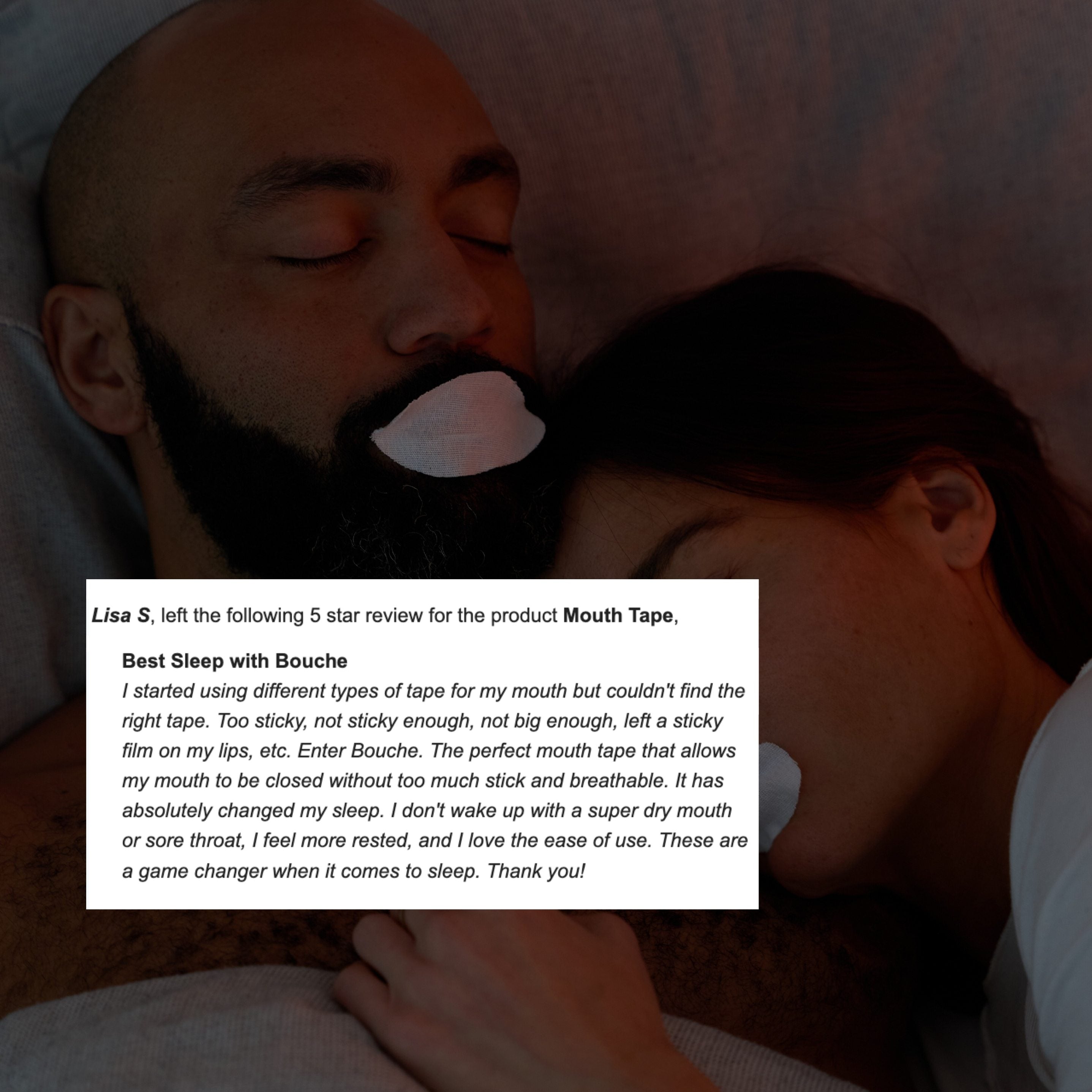 Bouche Ruban adhésif buccal 30 nuits respirant sans latex