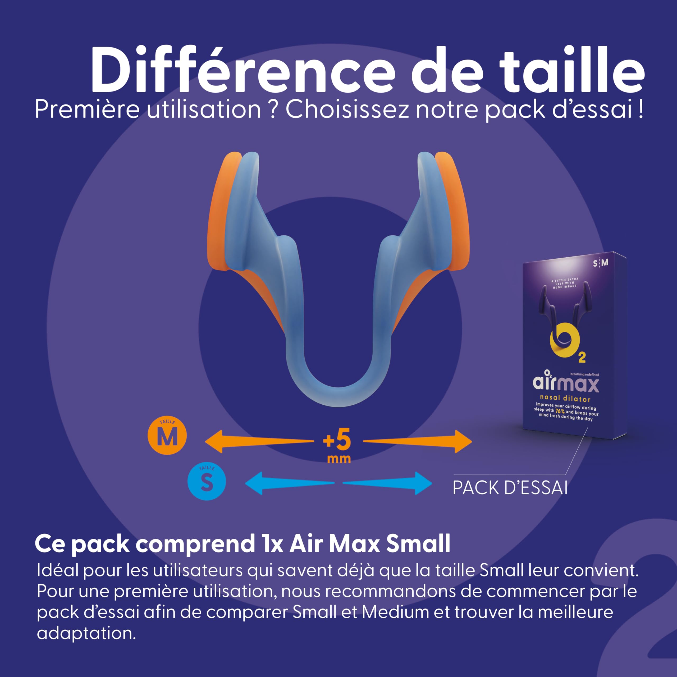Airmax Classic Dilatateur Nasal Taille S Bleu Pack 3 Mois