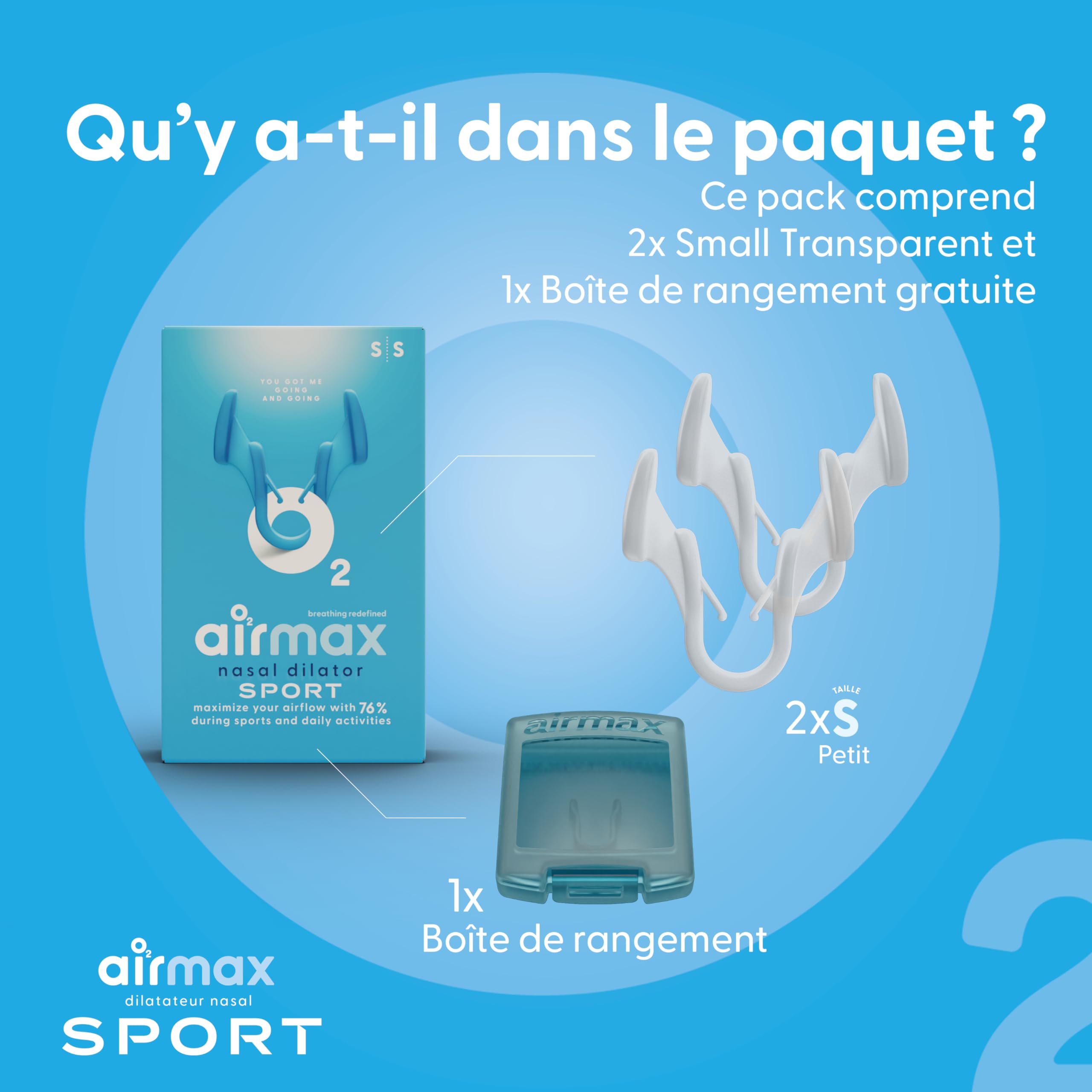 Airmax Sport dilatateur nasal taille petit pack 6 mois