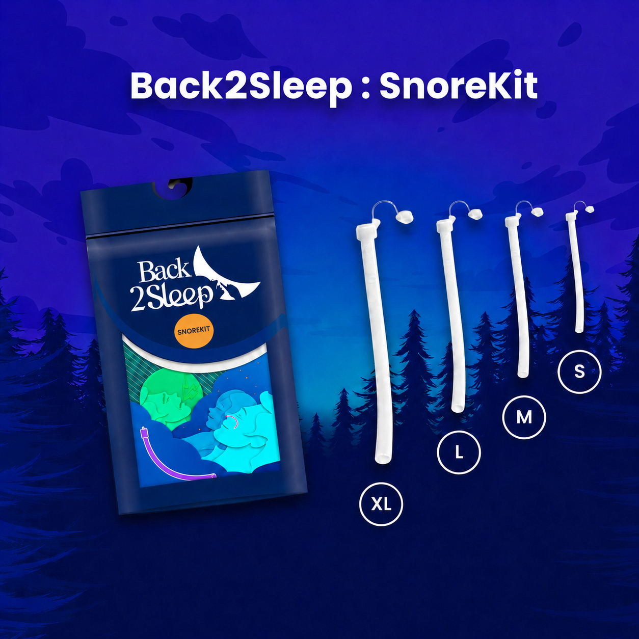 Back2Sleep SnoreKit Stent Intranasal 4 Tailles Nuit Calme