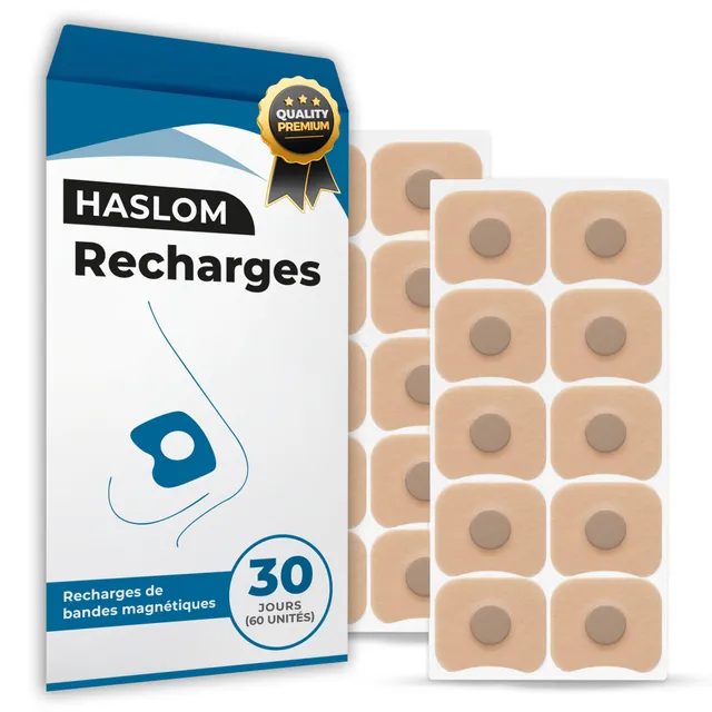 HASLOM Tab Refills recharge nasale magnétique 60 patchs