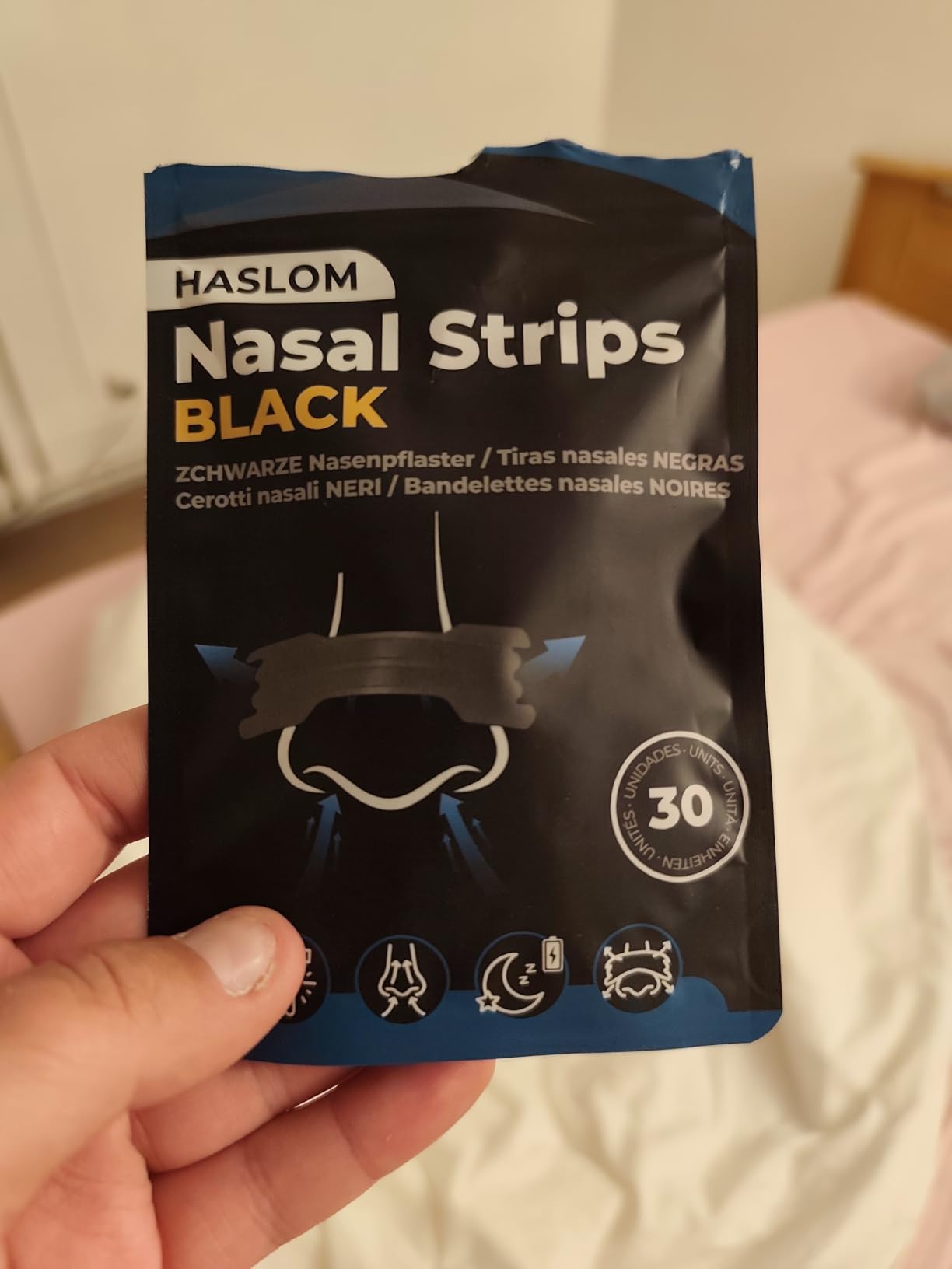 Haslom Black Performance bande nasale noire 30 bandes