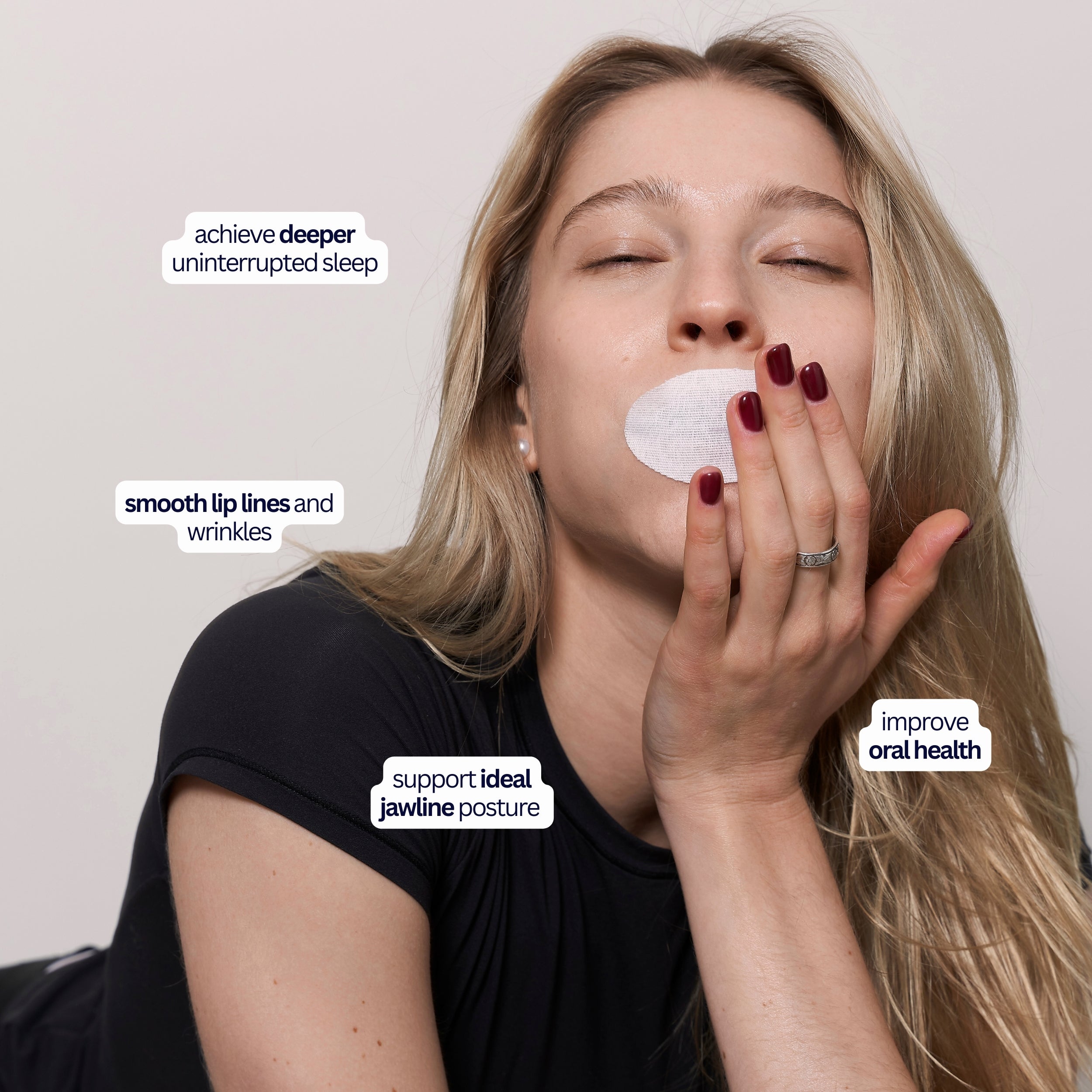 Bouche Ruban adhésif buccal 30 nuits respirant sans latex