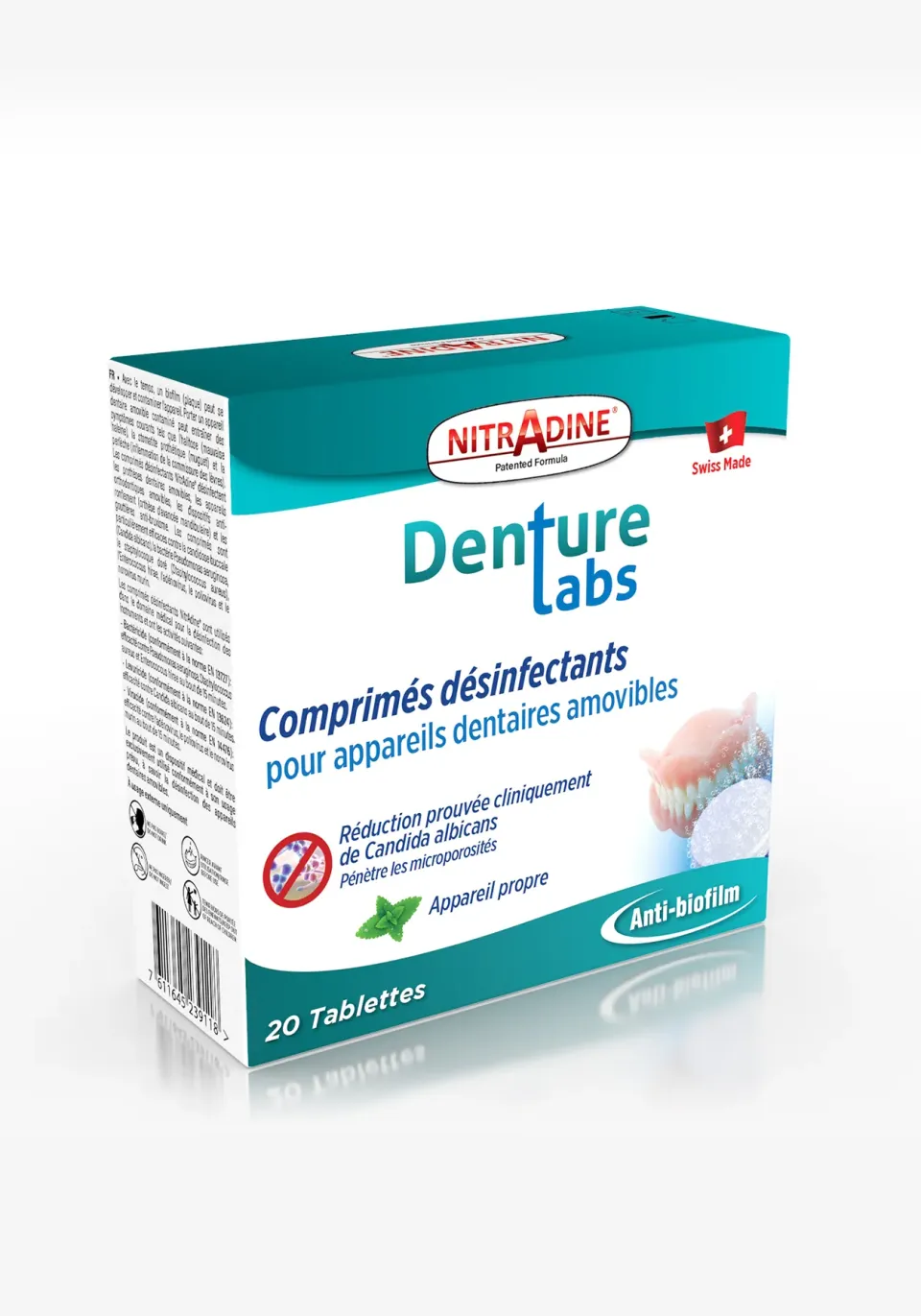 Nitradine comprimés désinfectants orthèse buccale Oniris