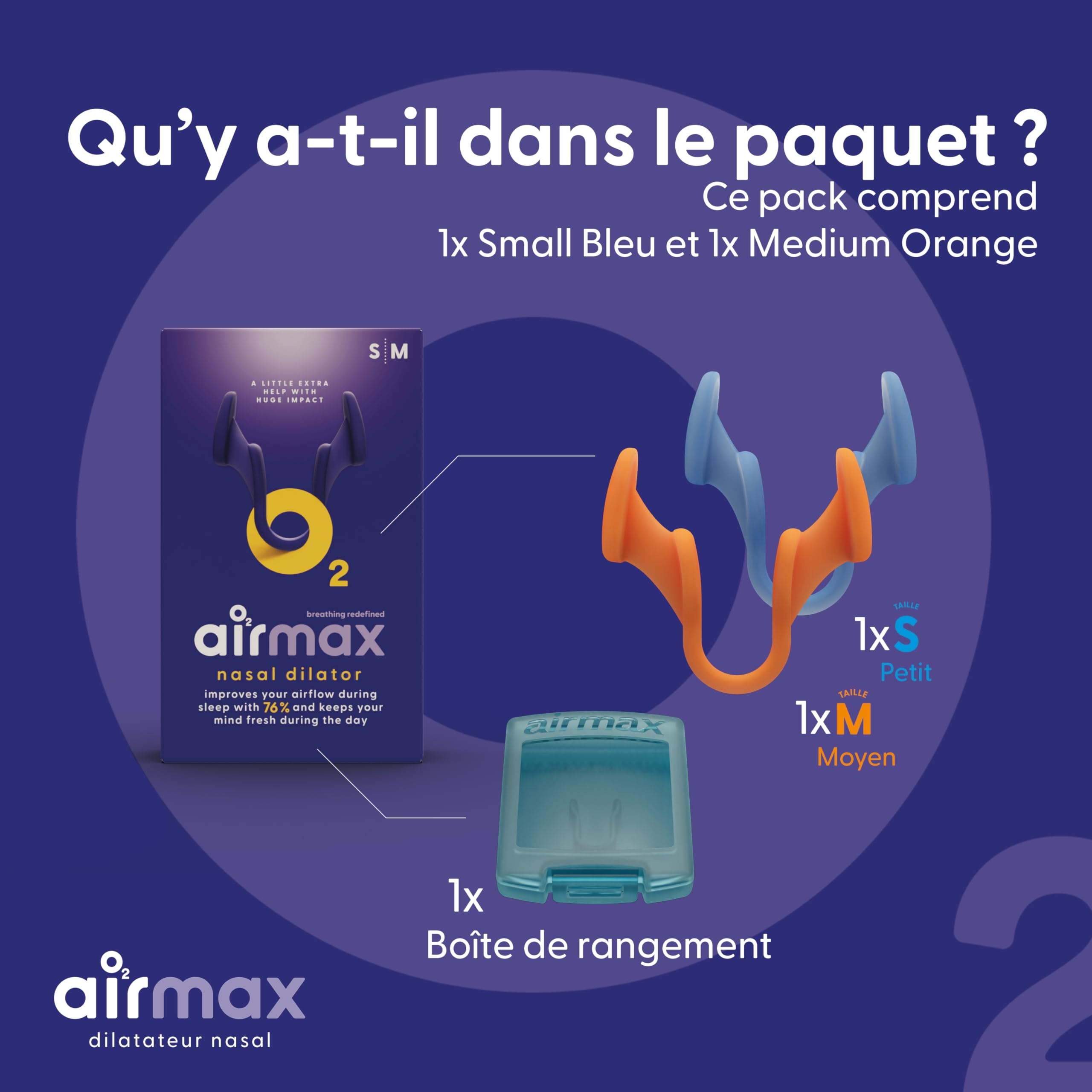Airmax Classic écarteur nasal pack essai S+M 2 pièces
