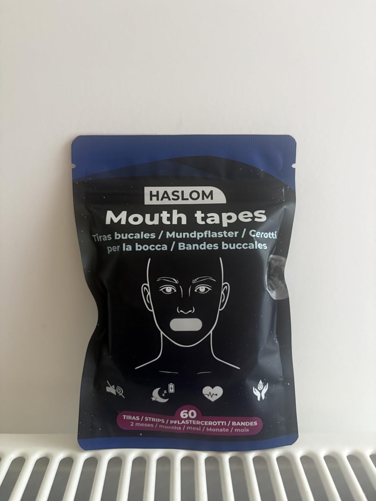HASLOM Mouth Tape patch bouche 60 patchs coton anti-ronflement