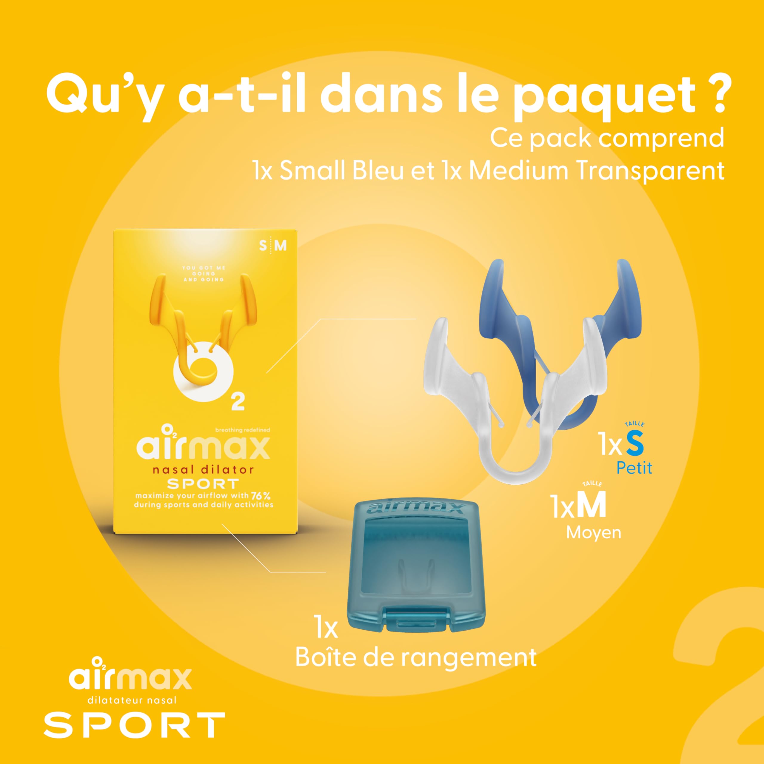 Airmax Sport écarteur nasal pack essai 2 pièces sport