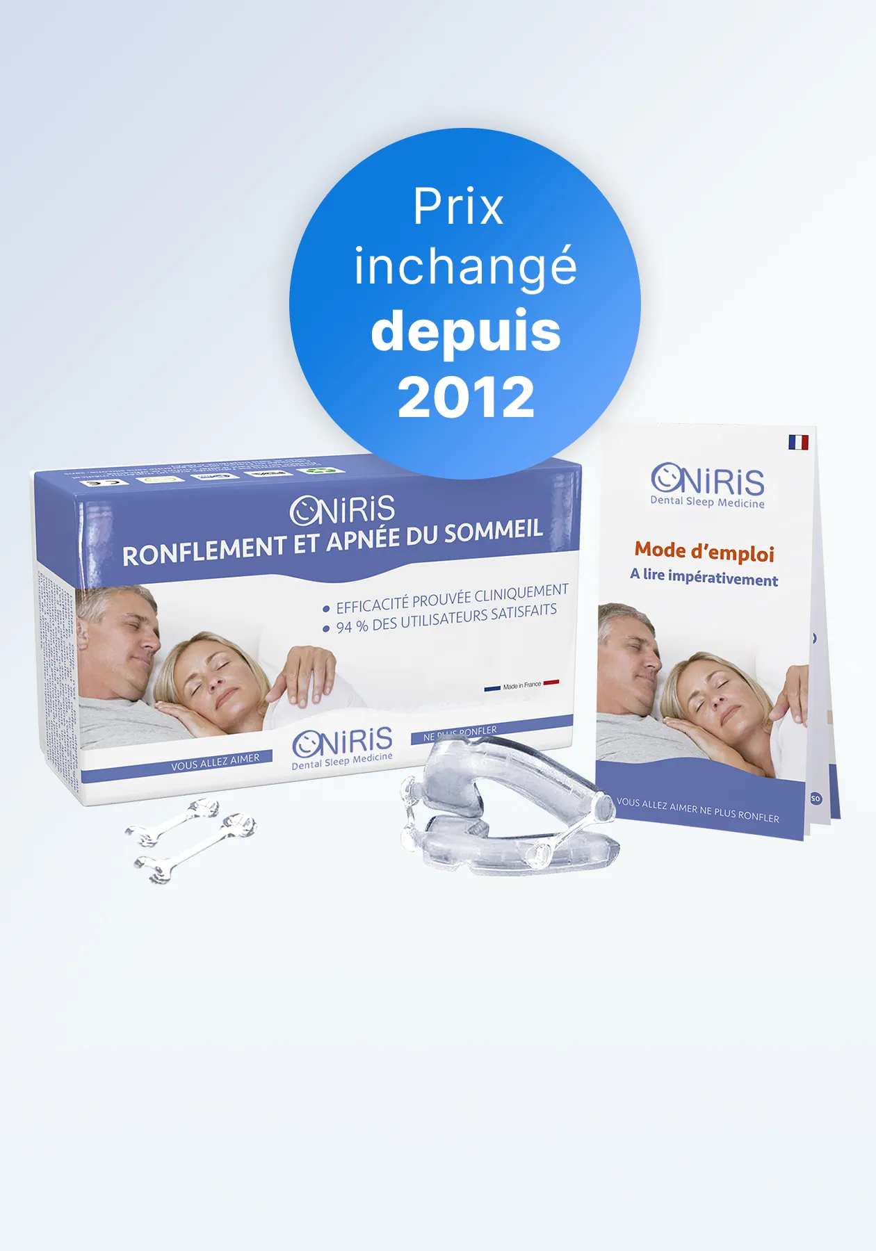Oniris Orthèse Anti-Ronflement Buccale 2 Tailles Silicone