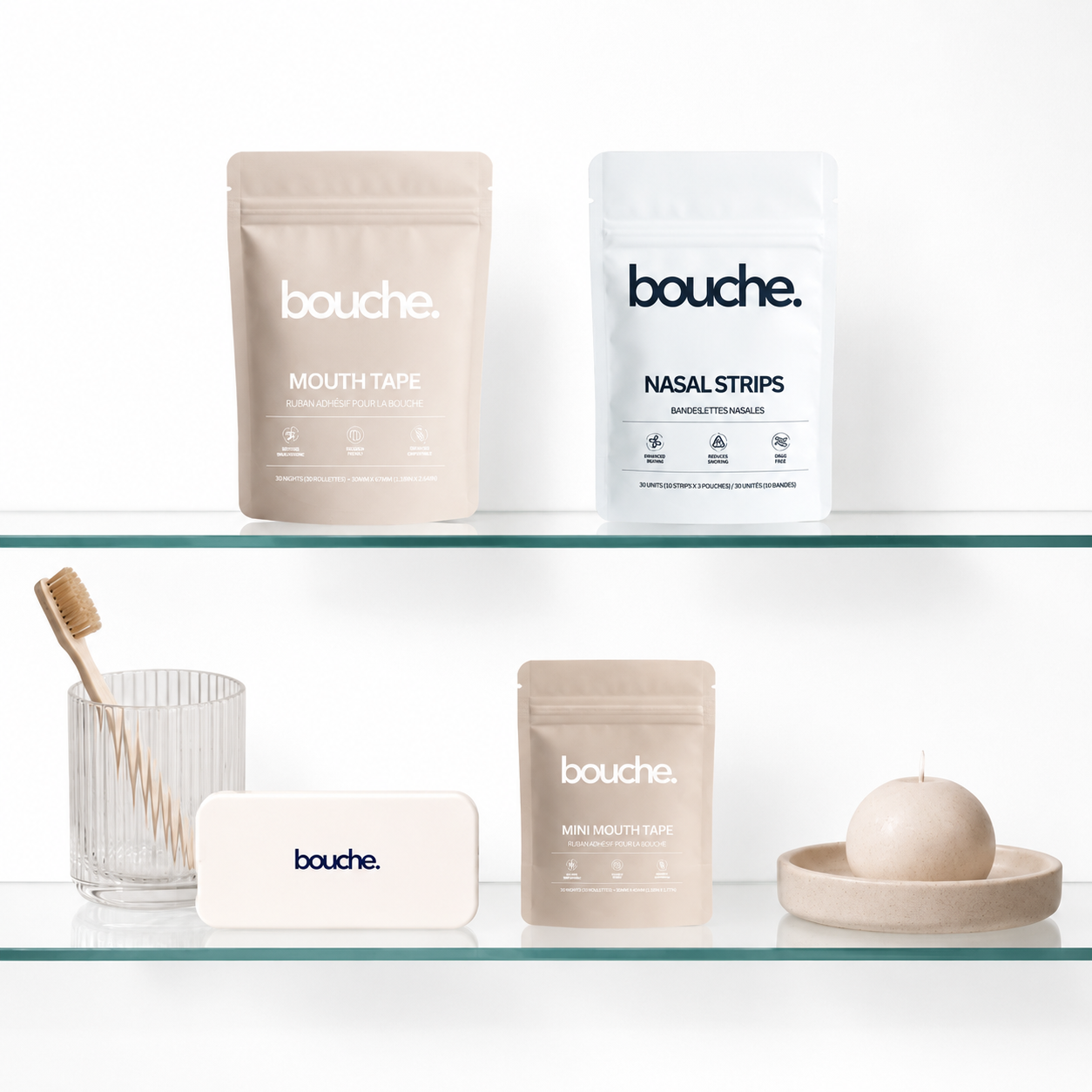 Bouche Packs pack 1 an ruban buccal + bandelettes nasales