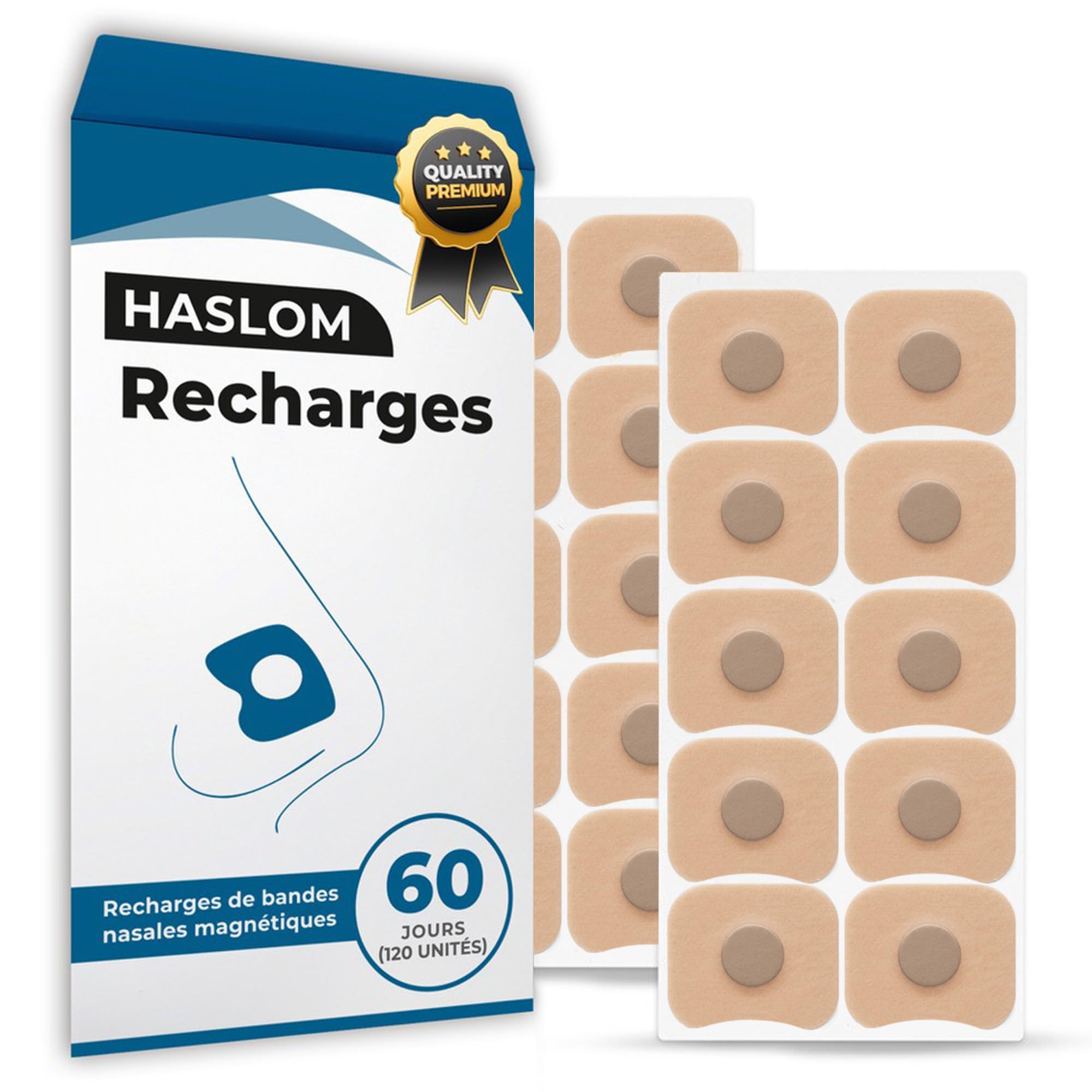 HASLOM Tab Refills recharge nasale magnétique 120 patchs