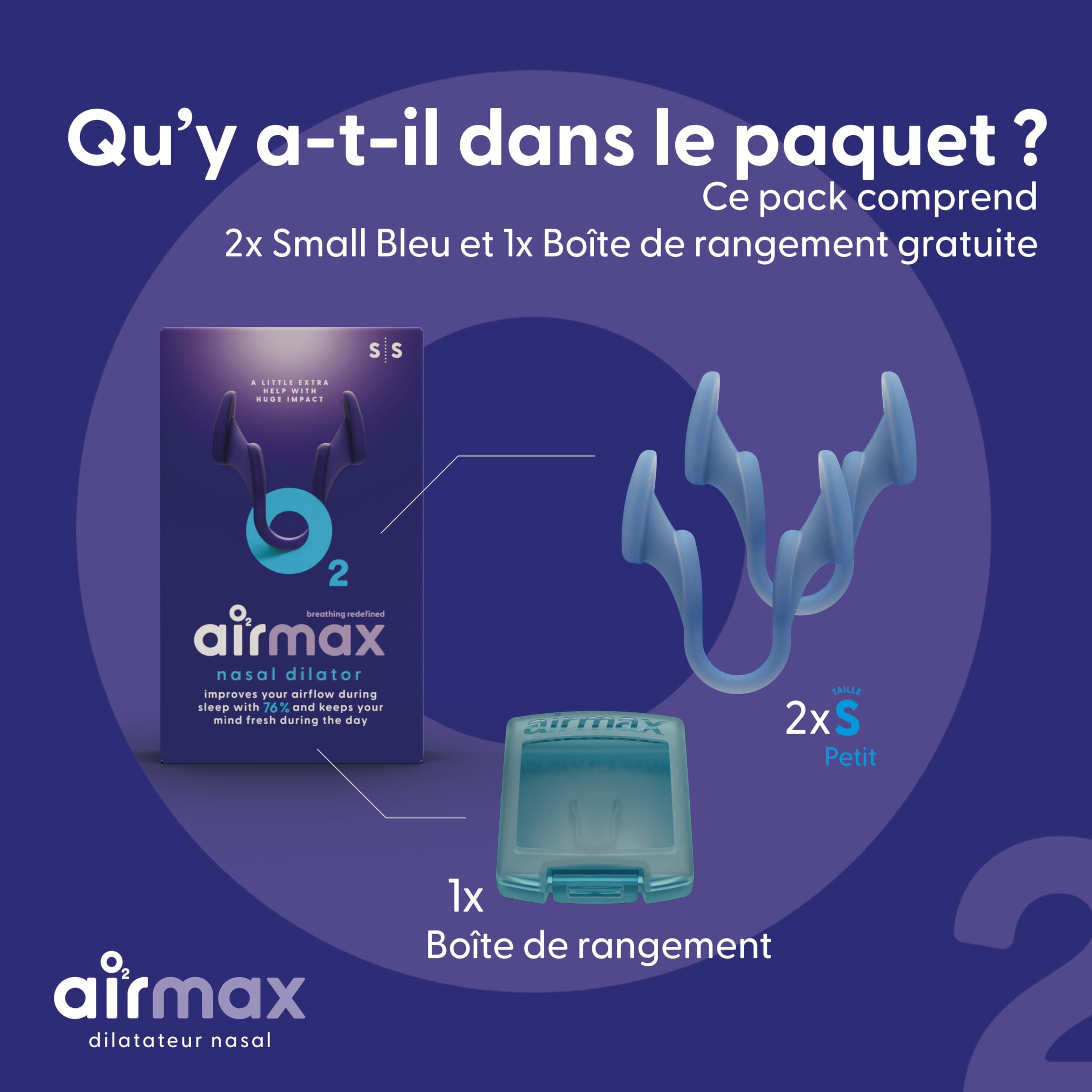 Airmax Classic dilatateur nasal taille S x2 silicone 6 mois