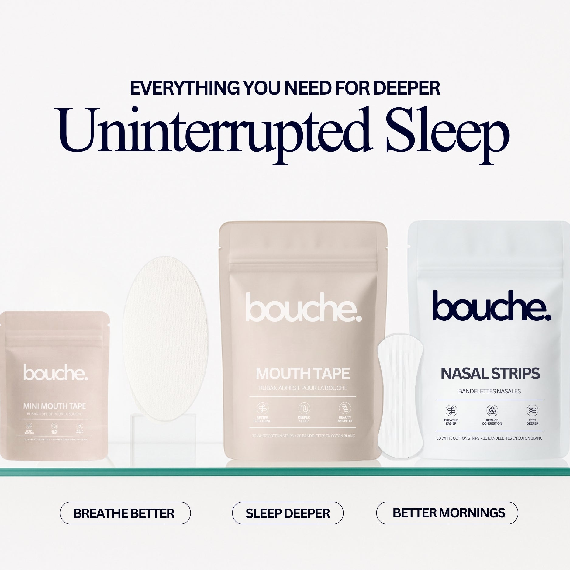 Bouche Kit de Démarrage Pack 30 Nuits Ruban Buccal Nasal